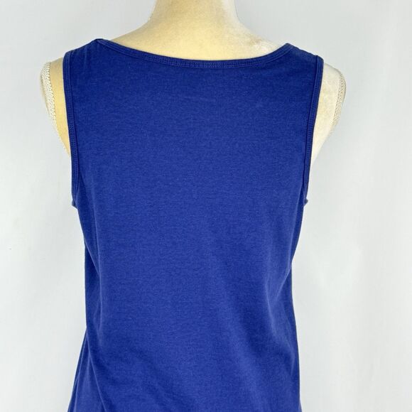 Carole Hochman Tank Top Women’s Small Navy Blue Decorative Trim Sleeveless - Picture 4 of 16